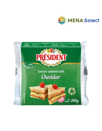 Phô Mai Lát Cheddar President 10 Miếng 200g