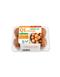 Trứng gà tươi QL Omega & DHA size 60g hộp 6 quả