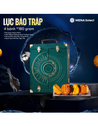 Bộ Hộp Quà Trung Thu Lục Bảo Tráp Xanh Lá 4x180gr